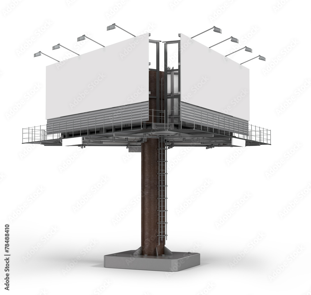 Obraz premium billboard on white background