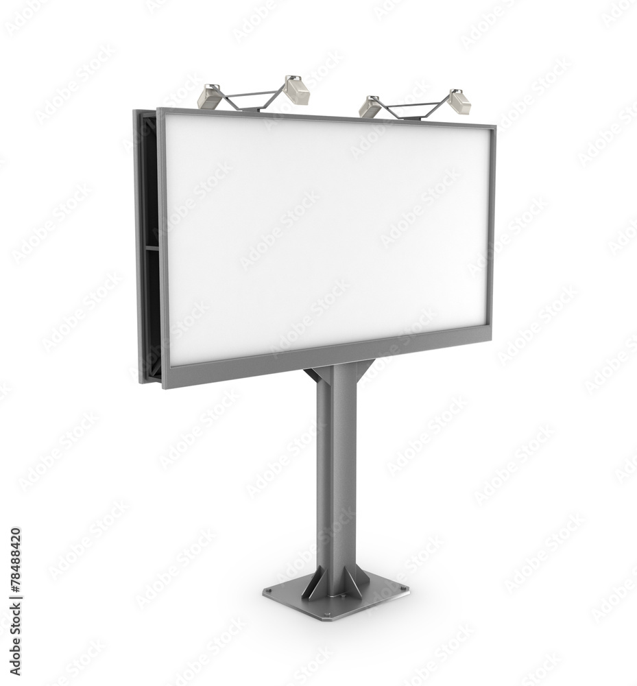 billboard on white background billboard on white background