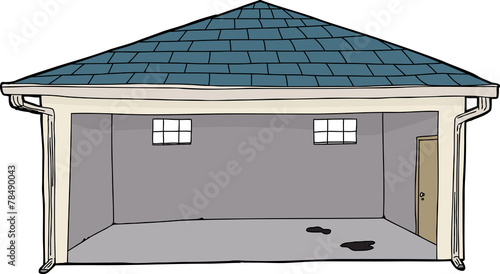 Empty Cartoon Garage