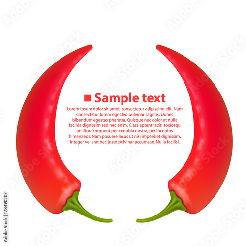 Hot pepper in the form of horns