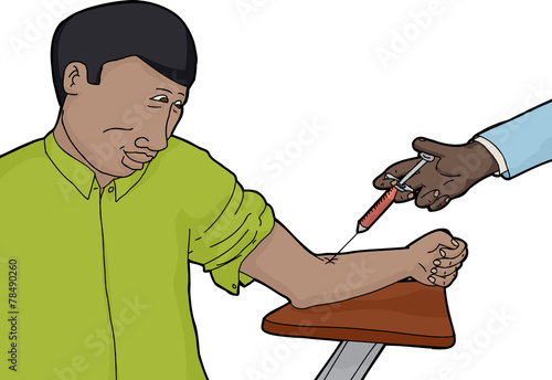 Happy Person Getting a Vaccine