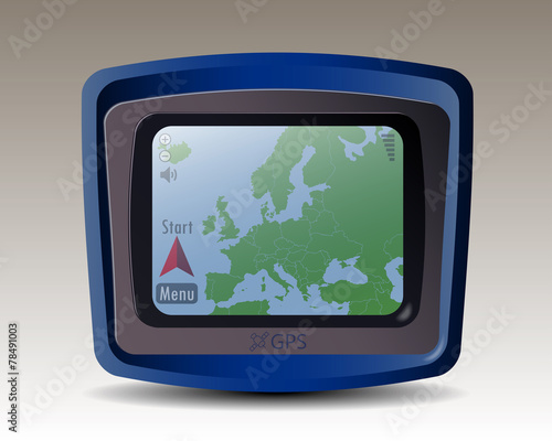 GPS with the Map of Europe