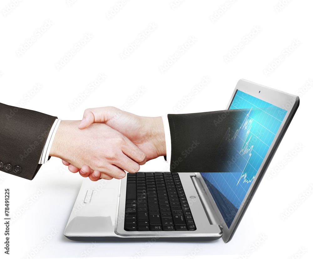 laptop screen to shake hands laptop screen to shake hands