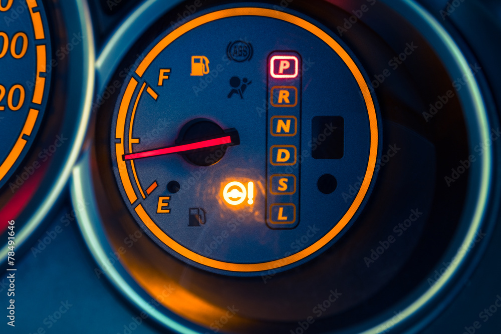 Naklejka premium closeup car dashboard
