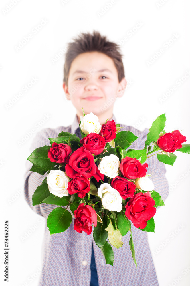 Boy with roses Boy with roses