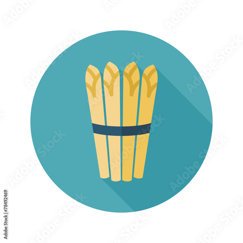 Asparagus flat icon with long shadow