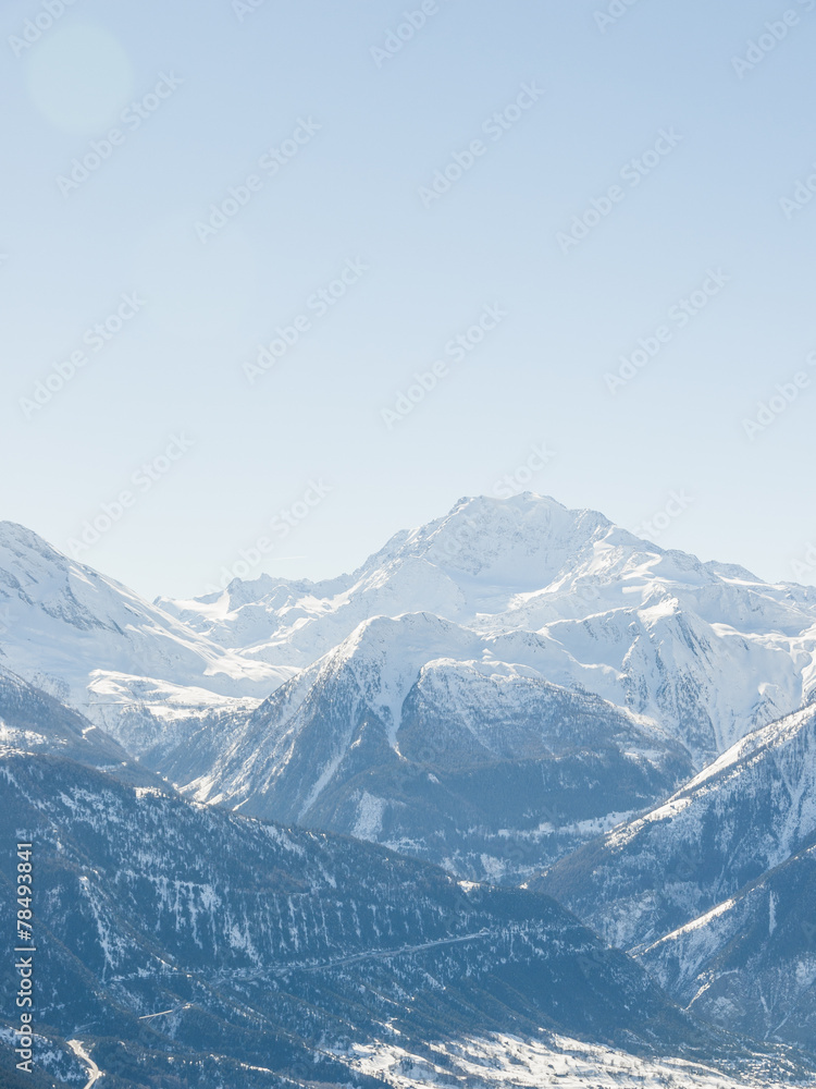 Obraz premium Riederalp, Dorf, Wallis, Alpen, Simplonpass, Winter, Schweiz