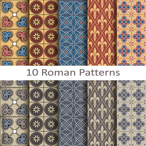 set of ten roman patterns