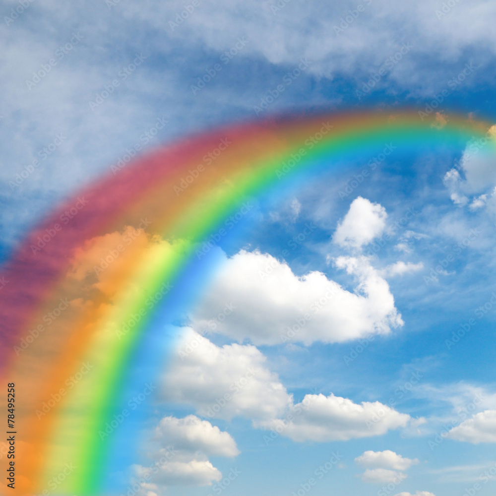 Beautiful Rainbow in Sky