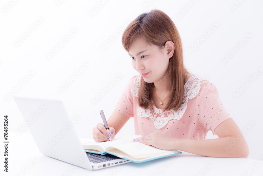 beautiful young woman using laptop computer beautiful young woman using laptop computer
