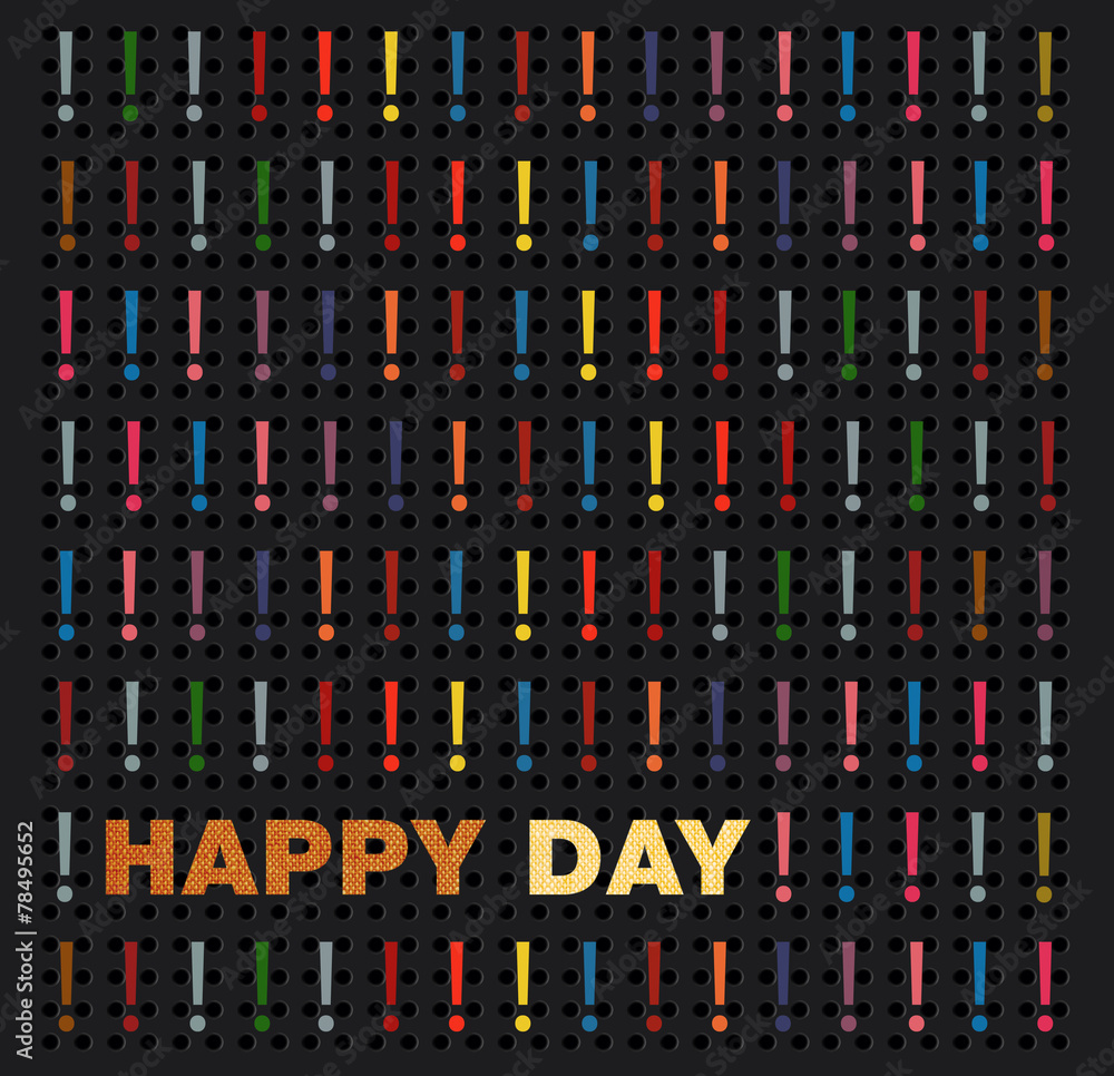 Happy day words concept Happy day words concept
