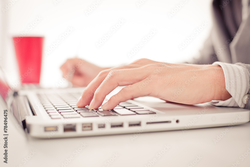 Businessman analyzing investment charts with laptop. Accounting Businessman analyzing investment charts with laptop. Accounting