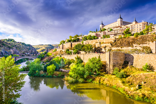 Obraz na plátne Toledo, Spain old town skyline