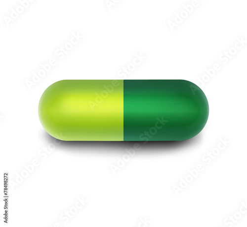 Grüne Arzneikapsel