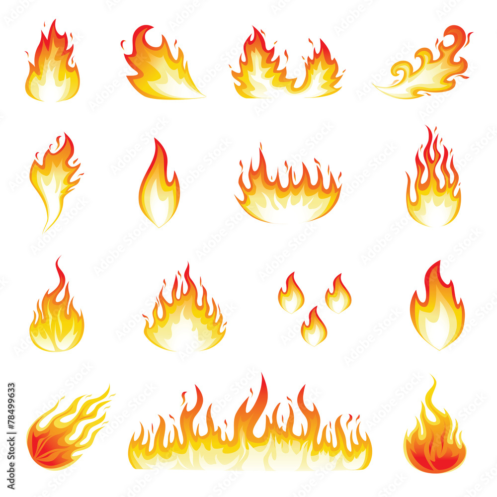 Fire Flames - obrazy, fototapety, plakaty 