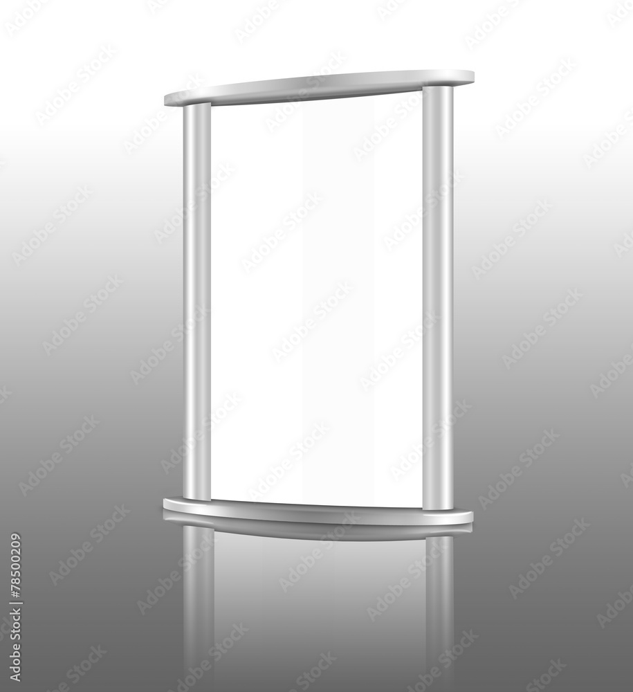 Blank billboard (city advert) isolated on white background Blank billboard (city advert) isolated on white background