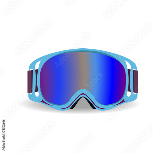 fashion blue ski goggles