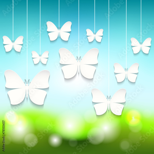 Vector paper butterfly