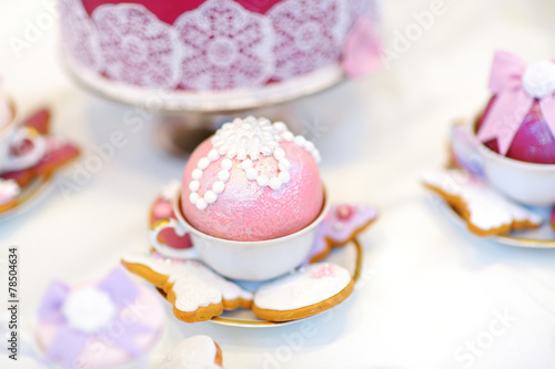 Delicious colorful wedding cupcakes