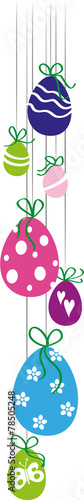 Osterkugeln hängend, Vektor