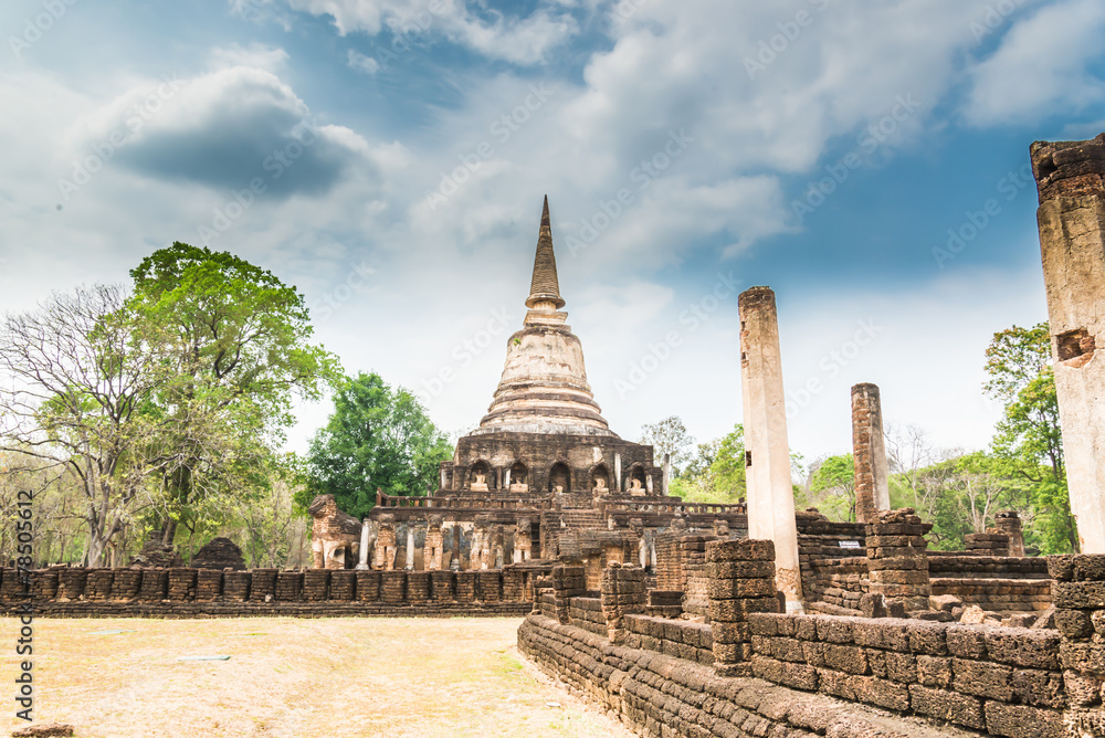 Obraz premium Sukhothai ruin old city