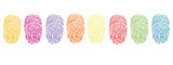 Colorful finger prints vector