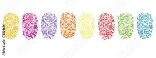 Colorful finger prints vector