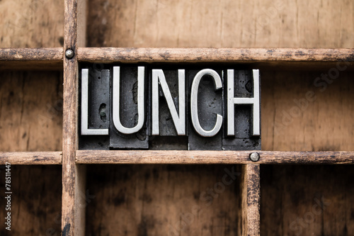 Lunch Vintage Letterpress Type in Drawer photo