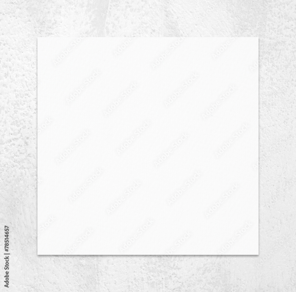 Blank white poster on cement wall background, template Blank white poster on cement wall background, template