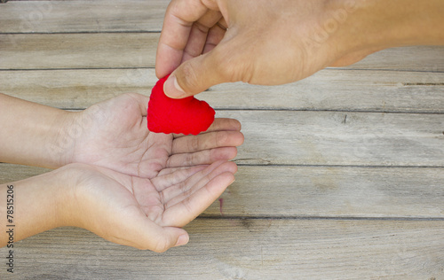 Help give love each other,Heart in Hand