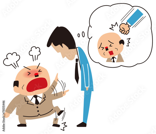 怒られている男性の考えている事