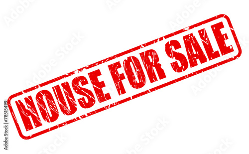 House for sale red stamp text