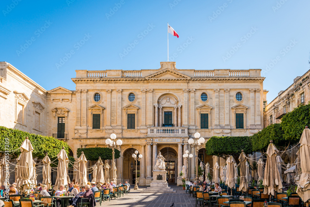 Naklejka premium Bibliothèque à La Valette, Malte