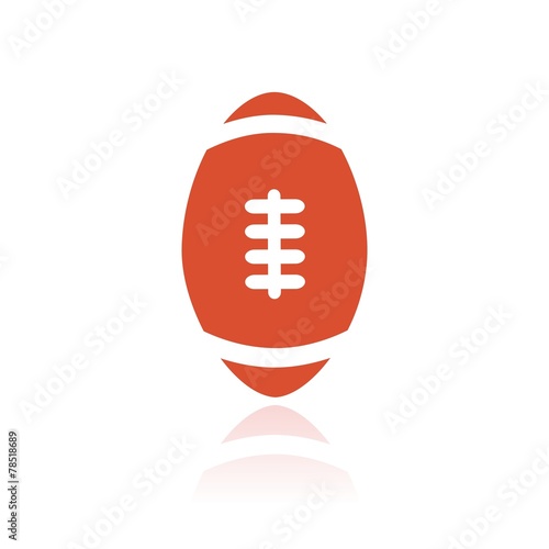 Icono balón rugby color FB reflejo