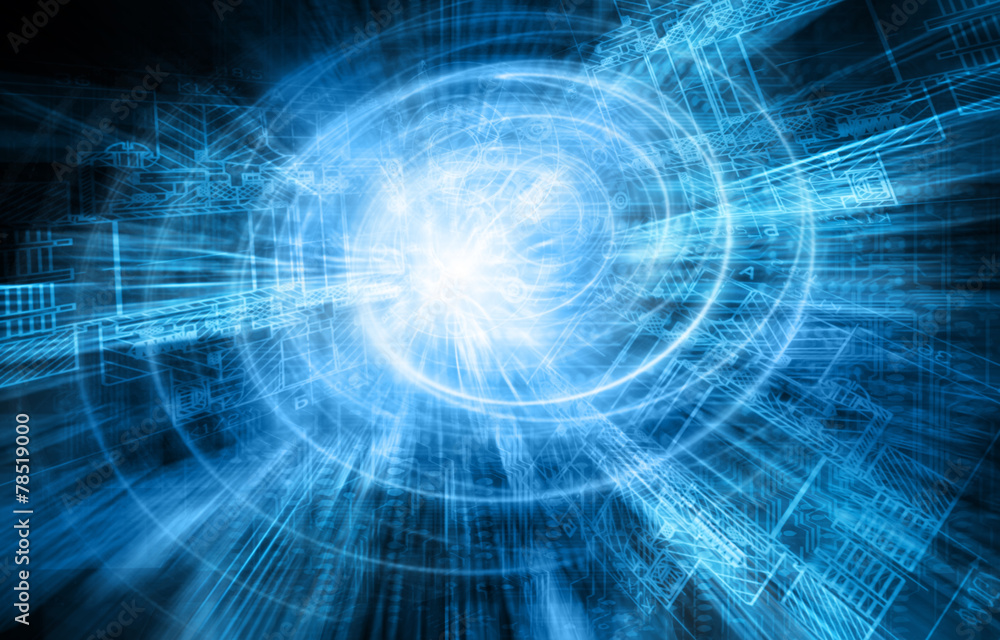 Abstract blue background. Technology background Abstract blue background. Technology background