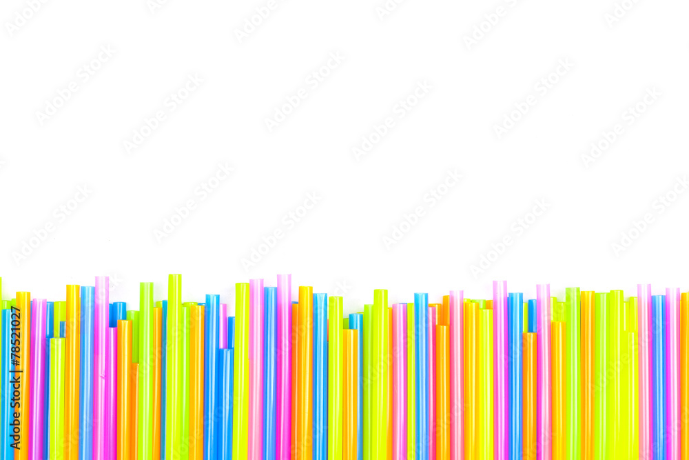 Colorful straw Colorful straw