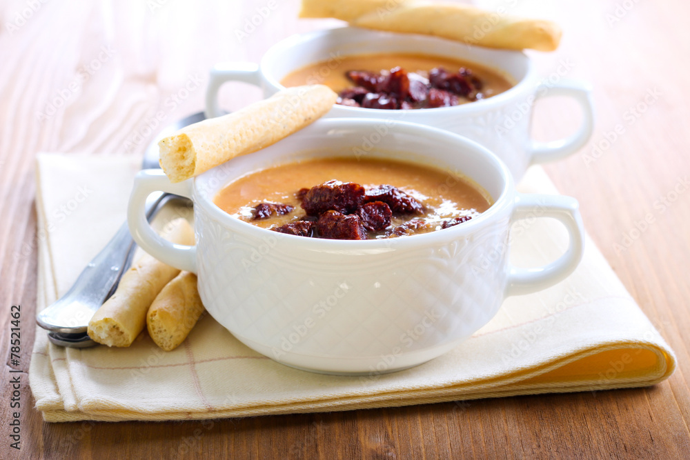 Red lentil and chorizo soup Red lentil and chorizo soup