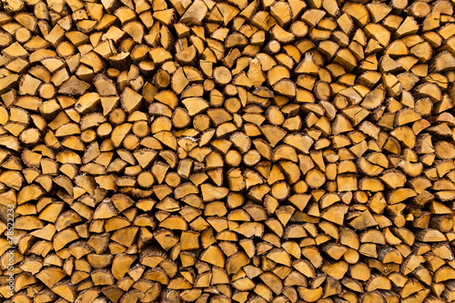 Pile of chopped firewoods