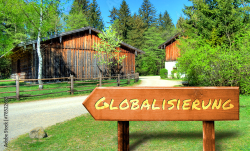 Strassenschild 32 - Globalisierung