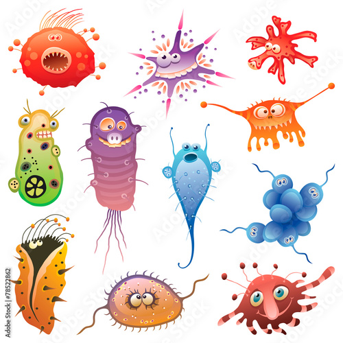 Cartoon germs or monsters