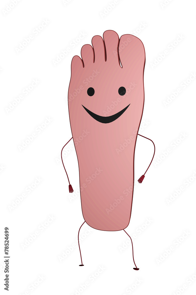 Obraz premium Friendly sole of the foot with hands and feet