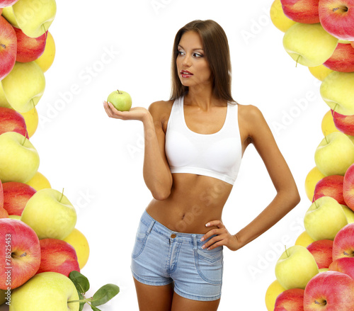 Beautiful young woman with ...