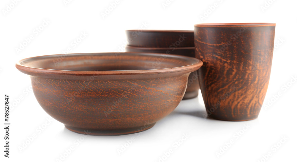 Pottery isolated on white Pottery isolated on white