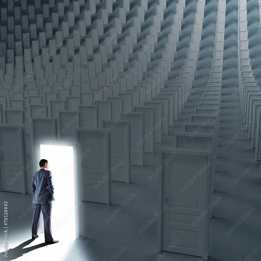 Businessman choosing the way Businessman choosing the way