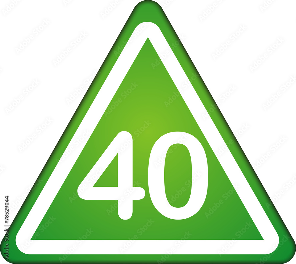 Verkehrsschild, 40