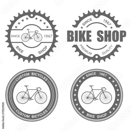 Bicycle Label Set Template.vector