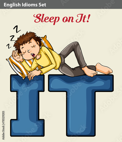 A man sleeping on it