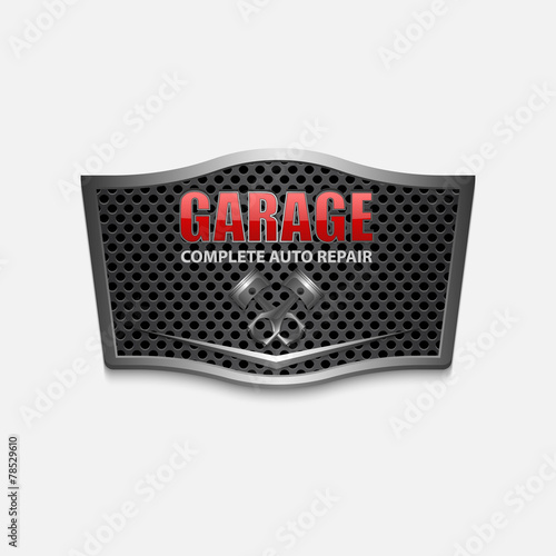 Vintage garage retro label design.vector