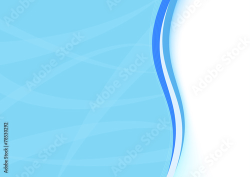 soft light blue lined folder with swoosh wave border