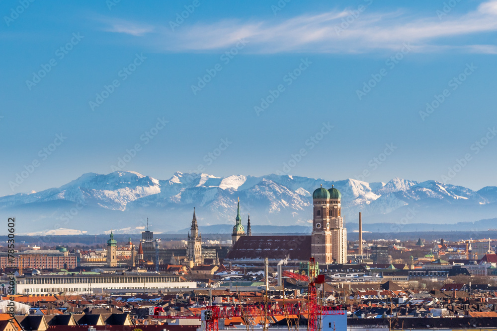 Naklejka premium Panorama Monachium
